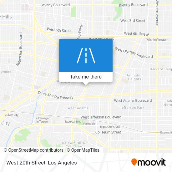 West 20th Street map
