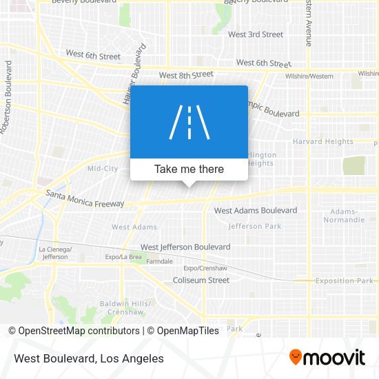 West Boulevard map