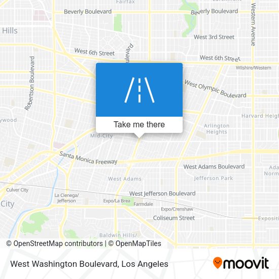 West Washington Boulevard map