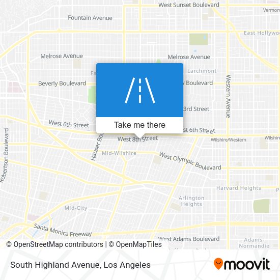 South Highland Avenue map