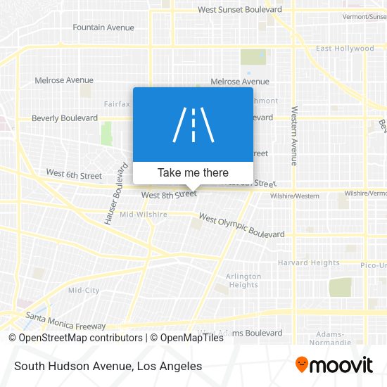 South Hudson Avenue map
