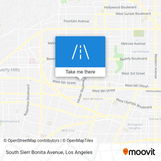 Mapa de South Sierr Bonita Avenue