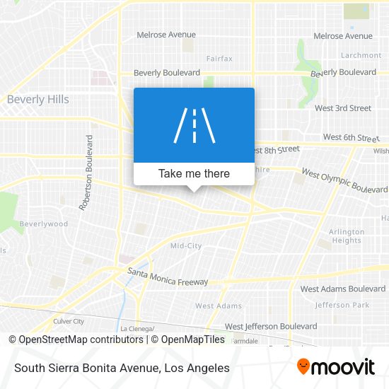 South Sierra Bonita Avenue map