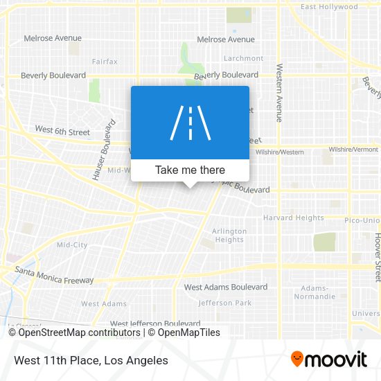 West 11th Place map