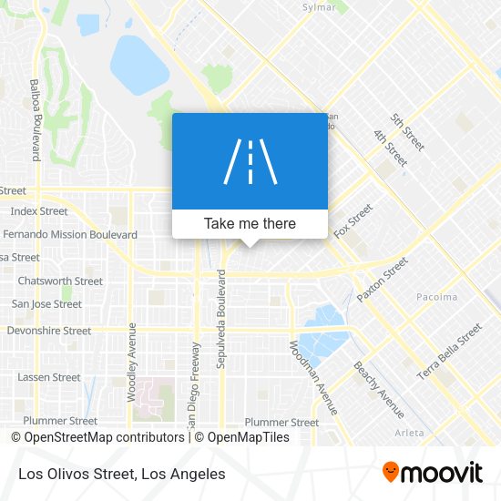 Mapa de Los Olivos Street