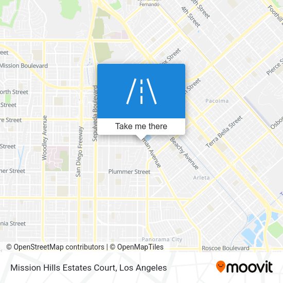 Mapa de Mission Hills Estates Court