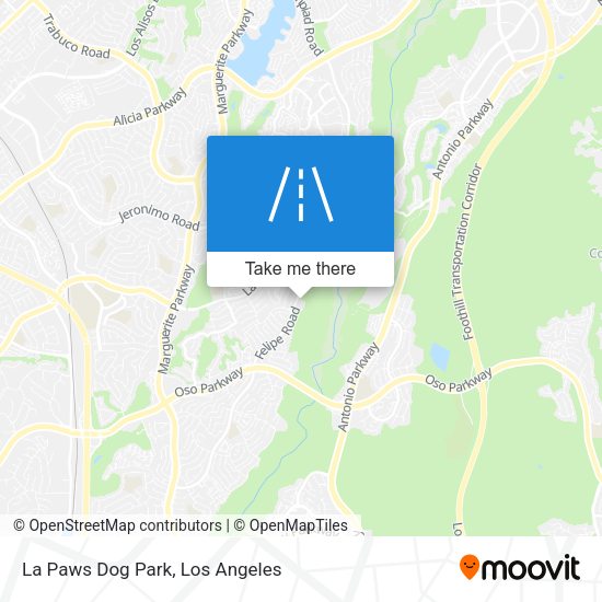 La Paws Dog Park map