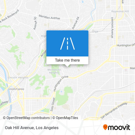 Oak Hill Avenue map
