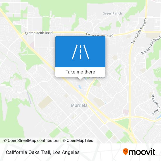 California Oaks Trail map