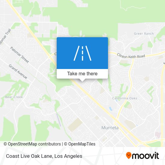 Coast Live Oak Lane map
