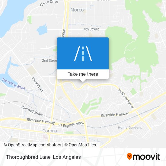 Thoroughbred Lane map