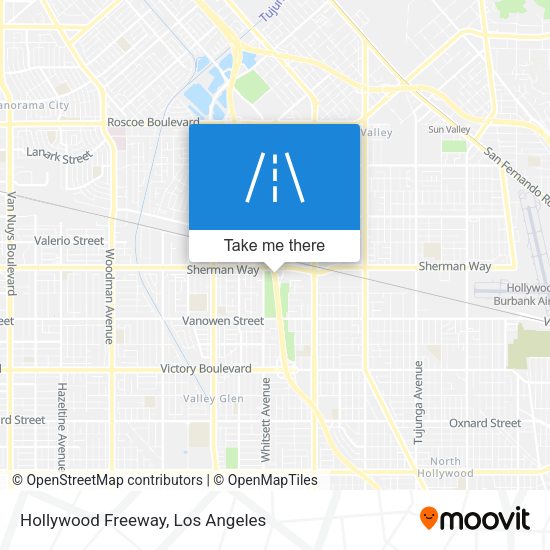 Mapa de Hollywood Freeway