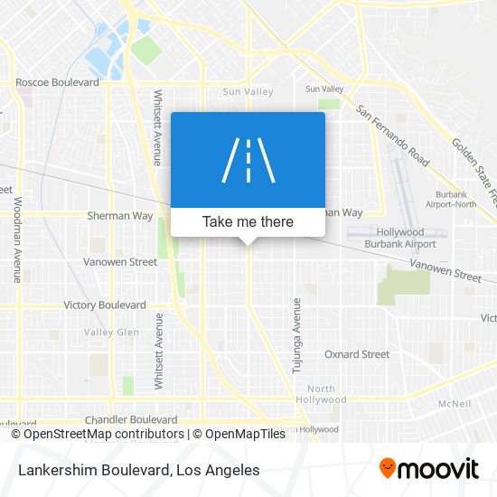 Lankershim Boulevard map