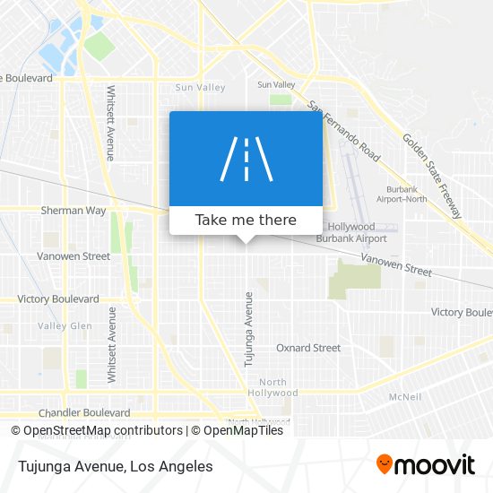 Tujunga Avenue map