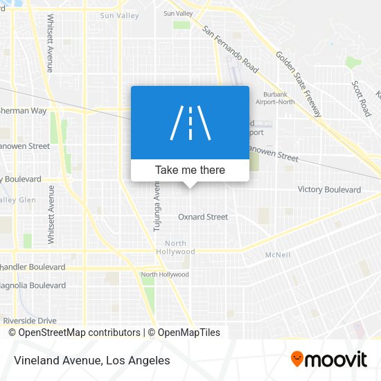 Vineland Avenue map