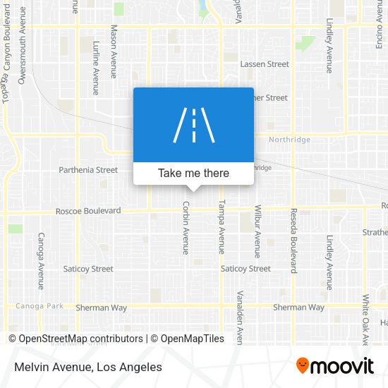 Mapa de Melvin Avenue