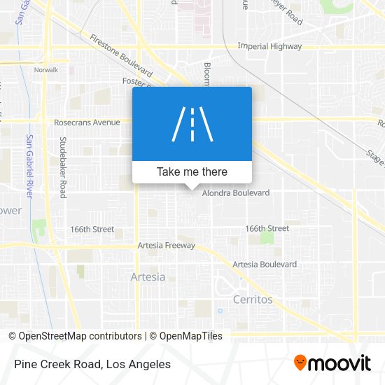 Pine Creek Road map