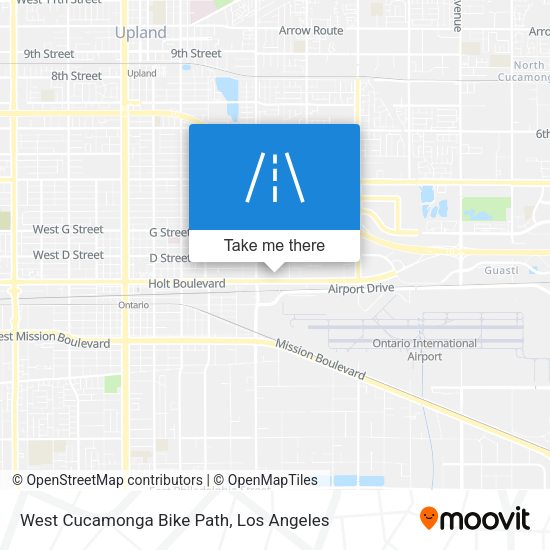 West Cucamonga Bike Path map