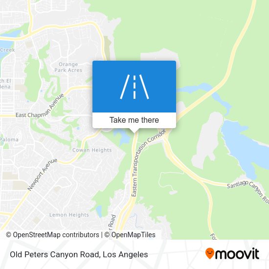 Old Peters Canyon Road map