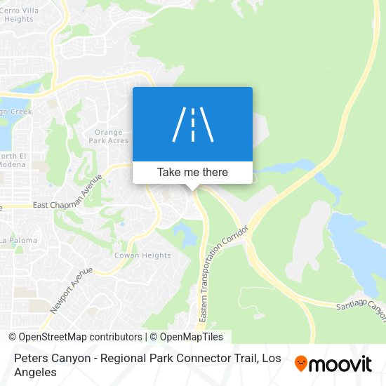 Peters Canyon - Regional Park Connector Trail map