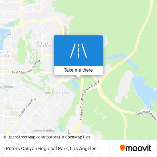 Mapa de Peters Canyon Regional Park