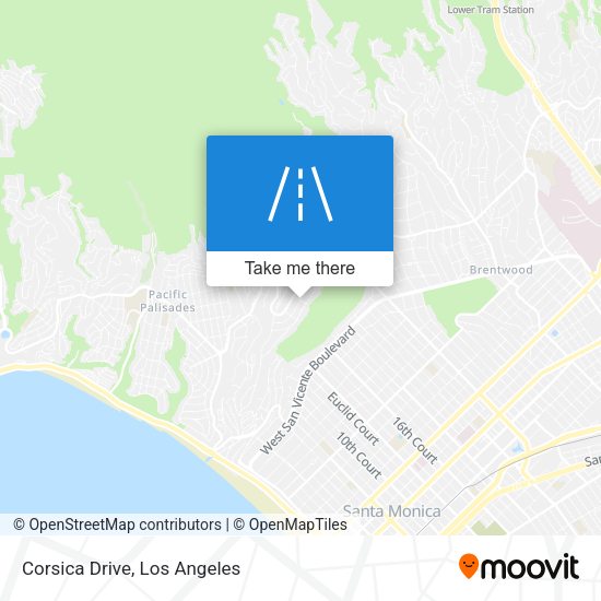 Mapa de Corsica Drive
