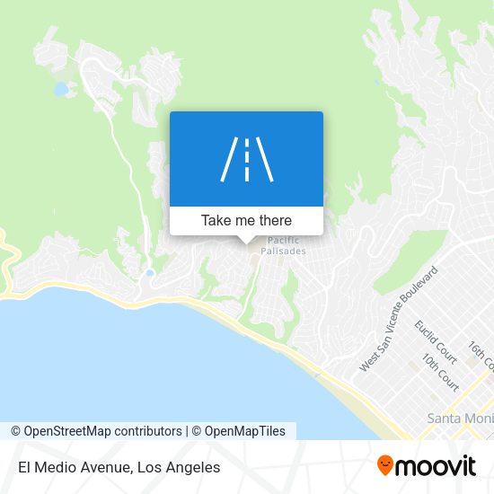 El Medio Avenue map