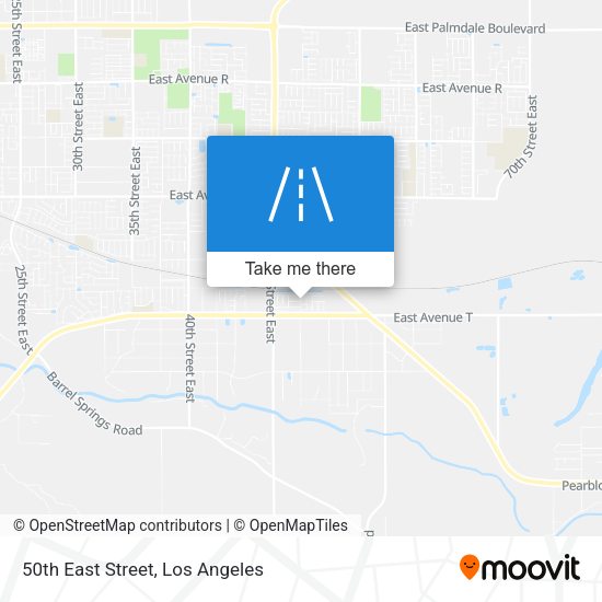 50th East Street map