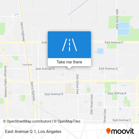 Mapa de East Avenue Q 1