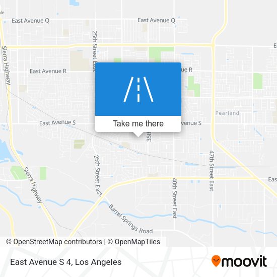 East Avenue S 4 map