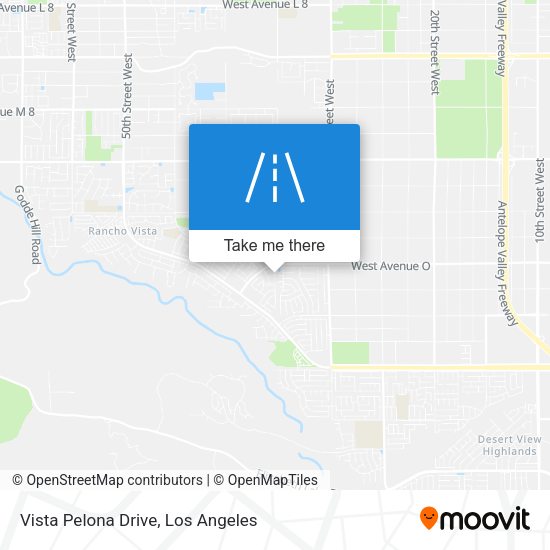 Vista Pelona Drive map
