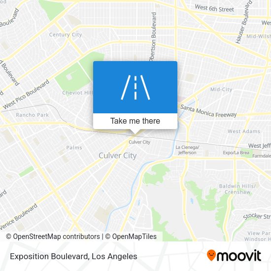 Exposition Boulevard map