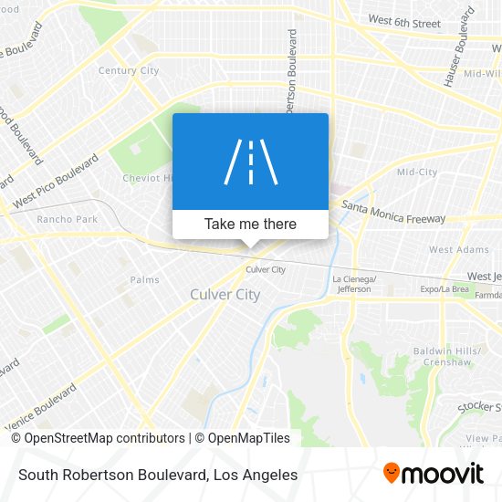 South Robertson Boulevard map