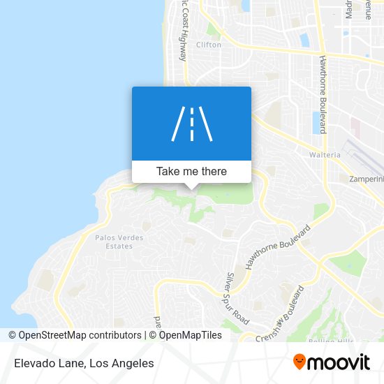 Mapa de Elevado Lane
