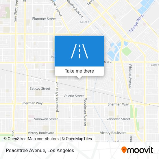 Mapa de Peachtree Avenue