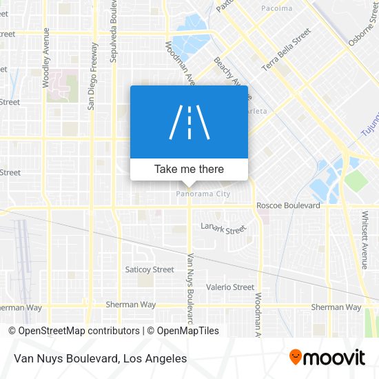 Van Nuys Boulevard map