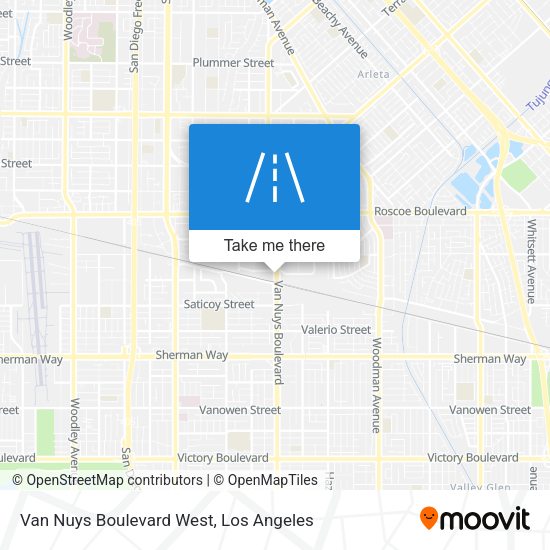 Van Nuys Boulevard West map