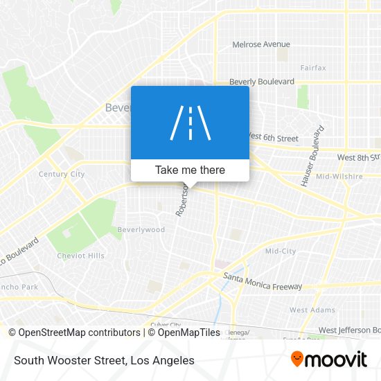 South Wooster Street map