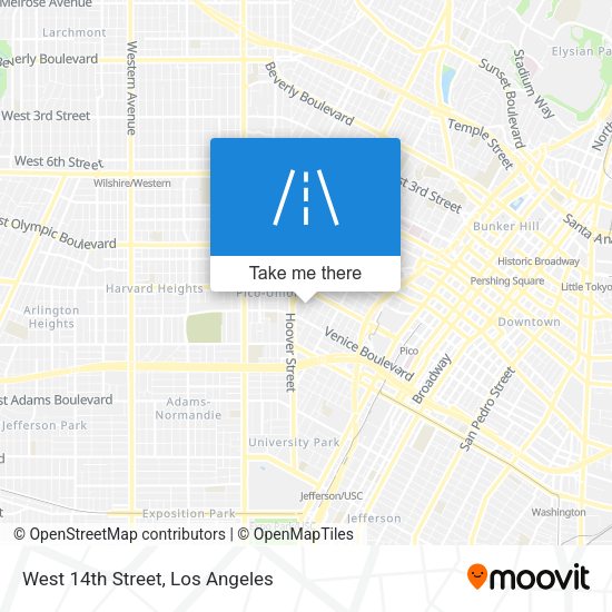 West 14th Street map