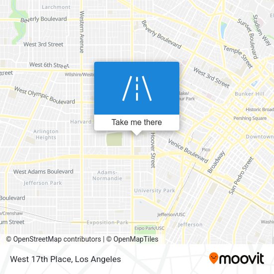 West 17th Place map