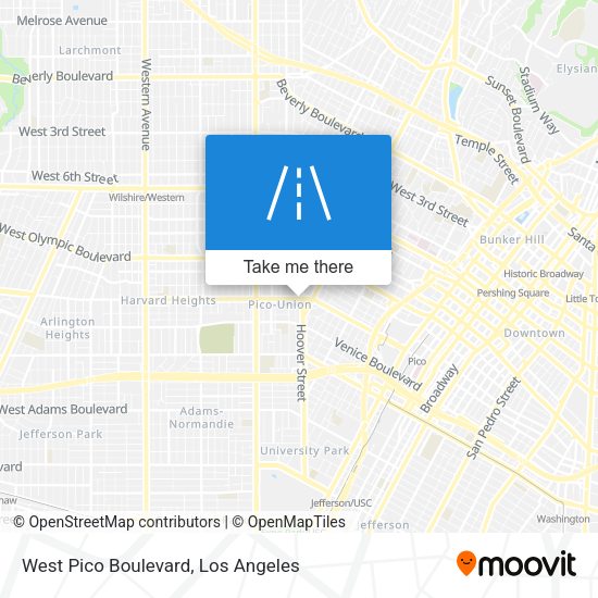 West Pico Boulevard map