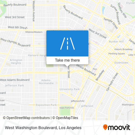 West Washington Boulevard map
