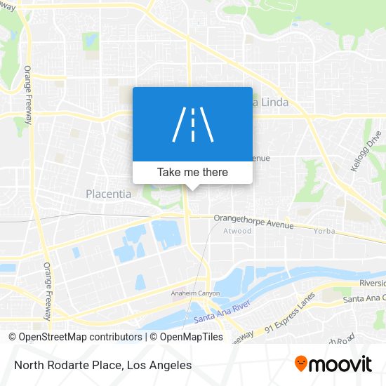 North Rodarte Place map