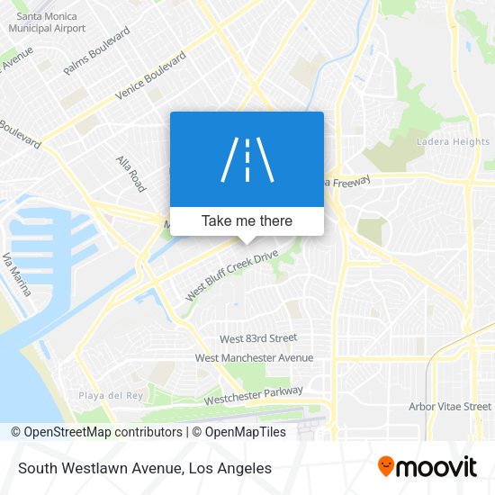 South Westlawn Avenue map