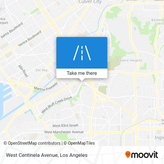 West Centinela Avenue map