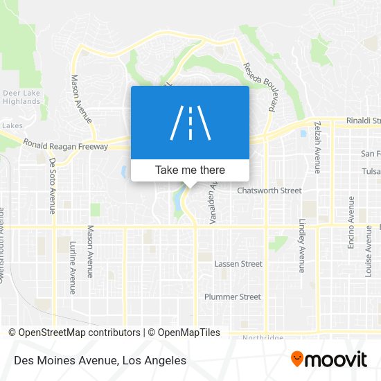 Des Moines Avenue map