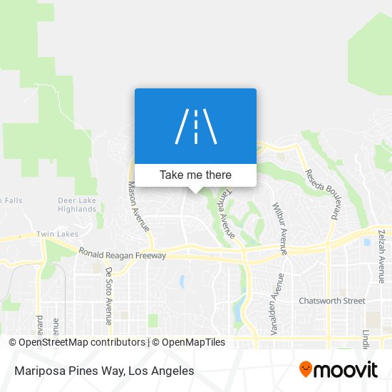 Mariposa Pines Way map