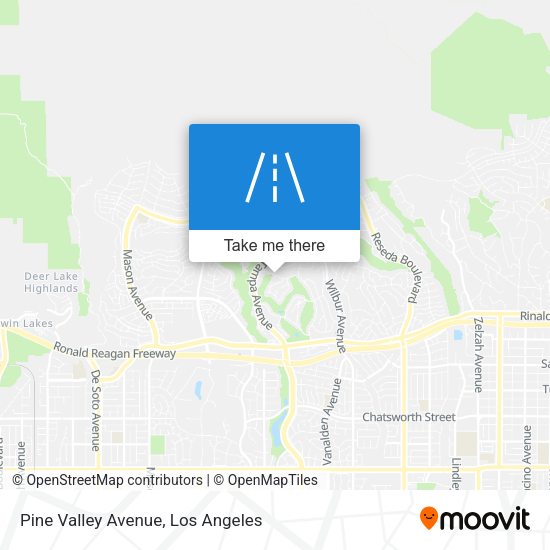 Pine Valley Avenue map
