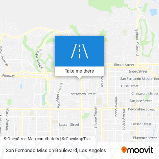 San Fernando Mission Boulevard map