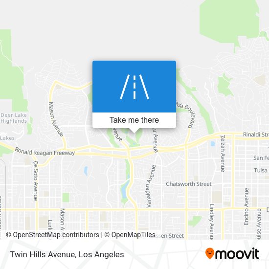 Twin Hills Avenue map